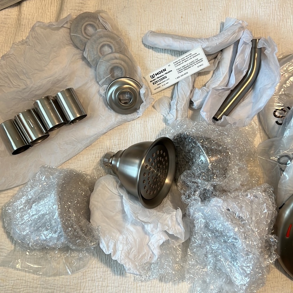 MOEN Brushed Nickel Shower Set- Banbury 82912SRN - Picture 4 of 14